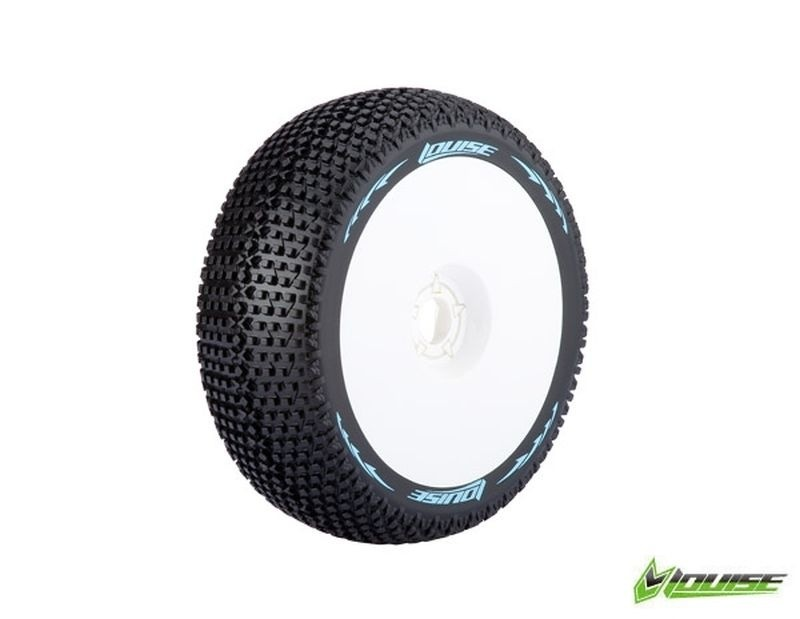 Louise RC B-Turbo 1/8 FR/RR Soft Hex 17mm White L-T3104SW