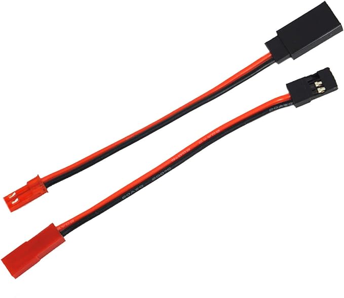 2Pairs ProtonRC 10CM JST Plug to JR Connector Male Female Cable Servo Adapter Wire for RC Plane Helicopter Car