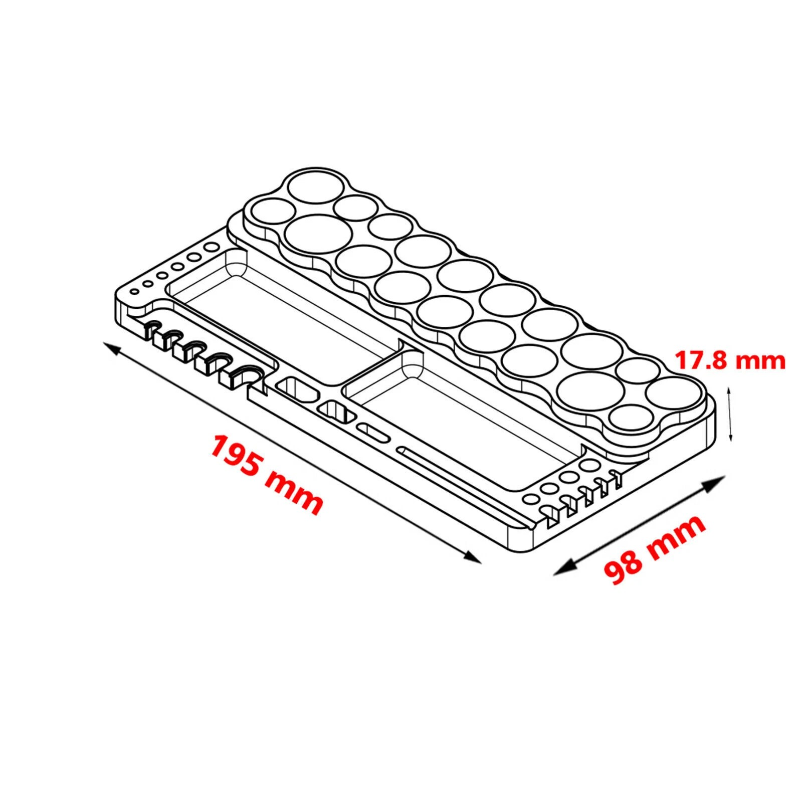 ProtonRC Aluminum RC Tool Stand Screwdriver Wrench Rack Tray Holder for RC Car