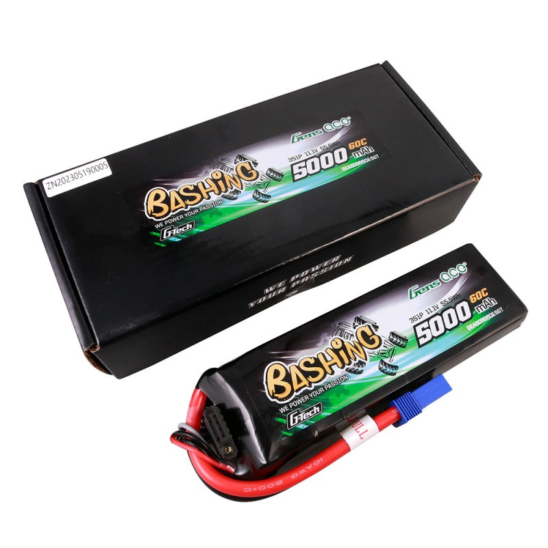 Gens ace G-Tech 5000mAh 11.1V 60C 3S LiPo Battery με EC5 Plug (Bashing Series)