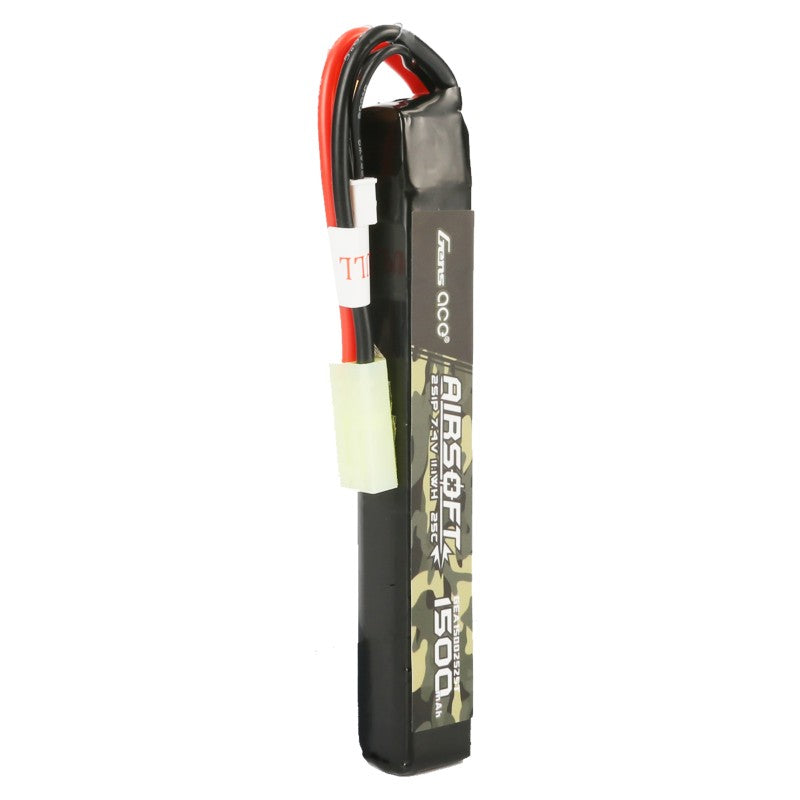 Gens Ace 2S LiPo 1500mAh 25C Airsoft Battery 7.4V w/Mini Tamiya Plug