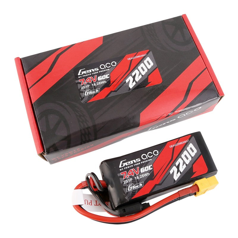 Gens ace G-Tech 2200mAh 7.4V 60C 2S LiPo Battery με XT60 Plug