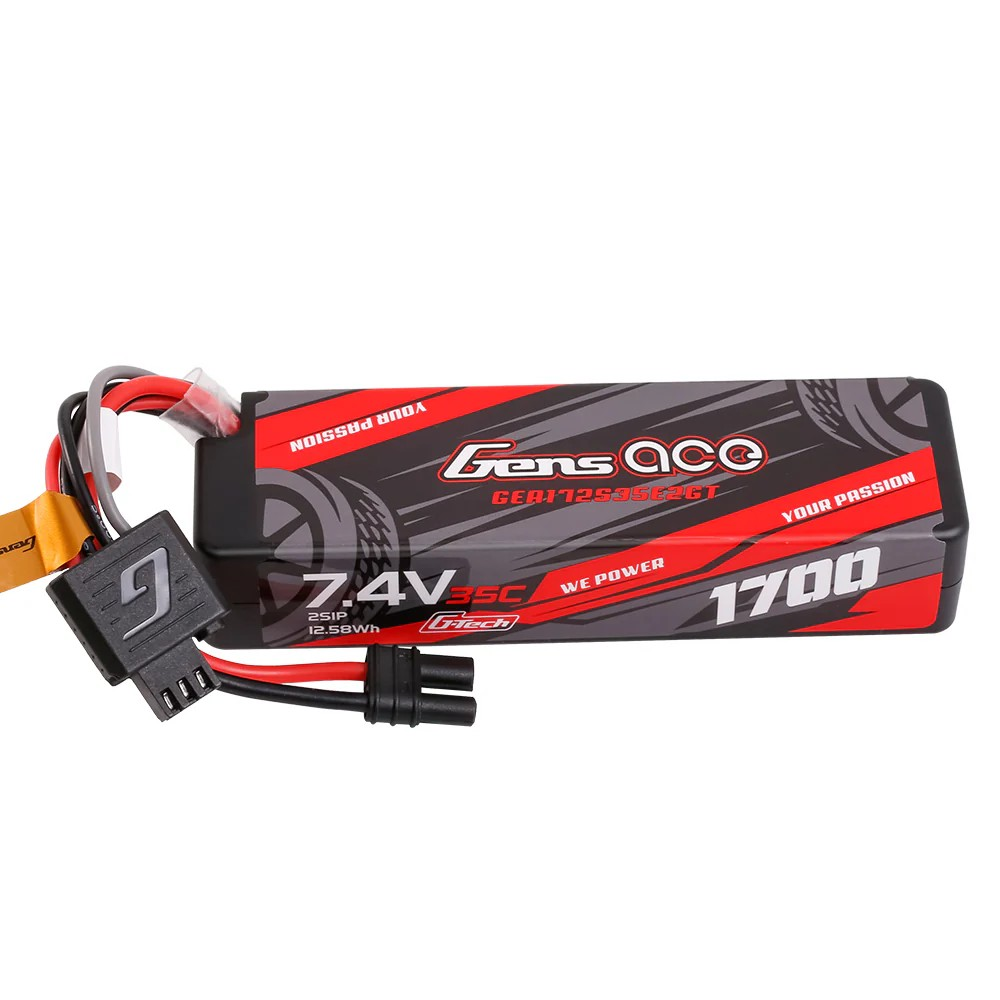 Gens ace G-Tech 1700mAh 7.4V 35C 2S HardCase LiPo Battery με iEC2 Plug