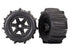 Traxxas Paddle Tires 3.8" Pre-Mounted w/Monster Truck Wheels (Black) (Standard)
