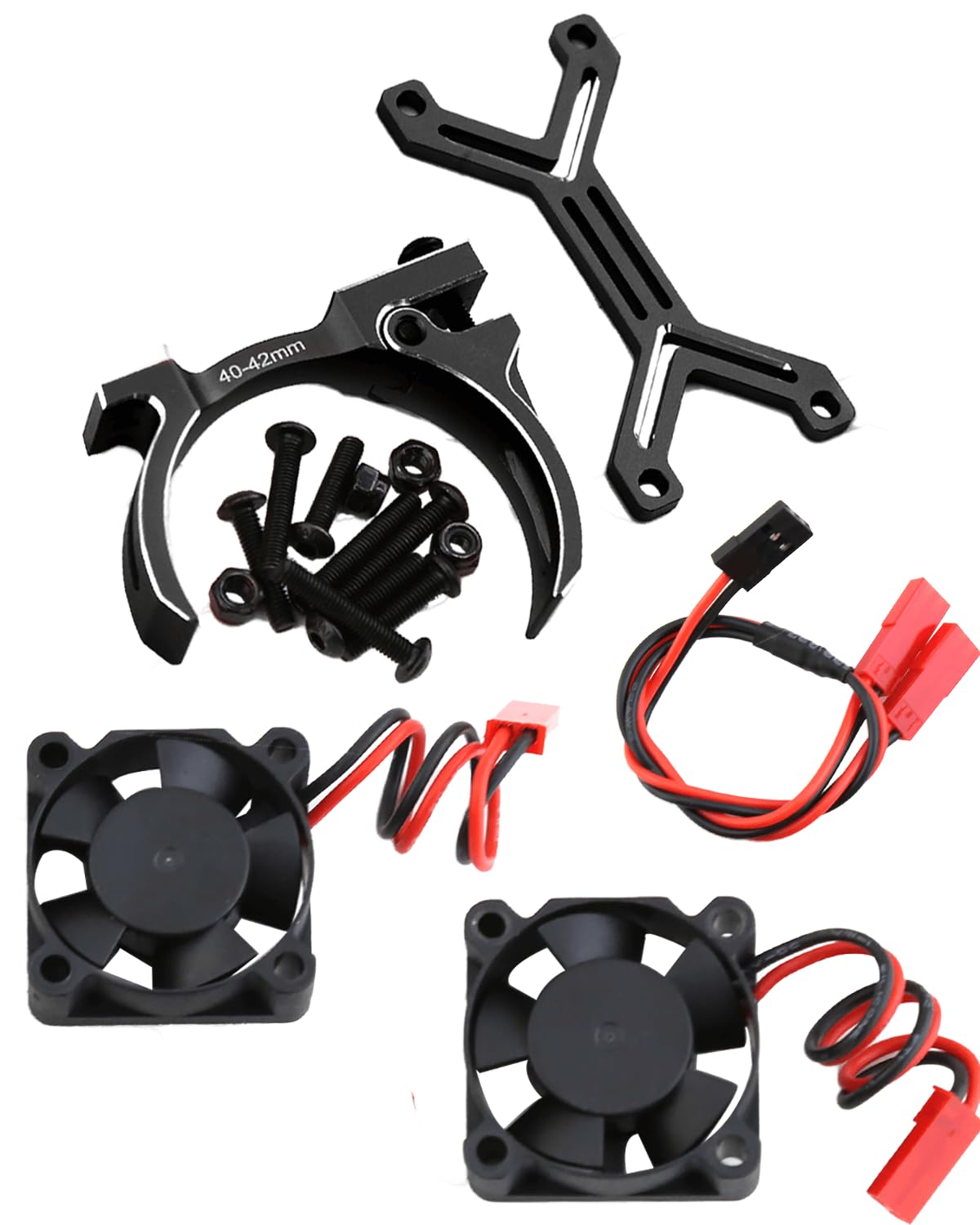 ProtonRC 4068 4074 4082 4268 4274 Motor Heat Sink Cooling Dual Fan 40-42Mm Motor For 1/7 1/8 RC Car Arrma TRAXXAS