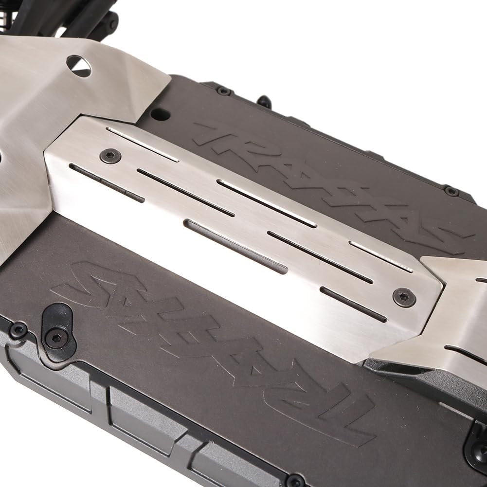 ProtonRC Stainless Steel Chassis Armor Set Front & Rear Skid Plate Guard for Traxxas Mini Maxx RC Upgrade Parts