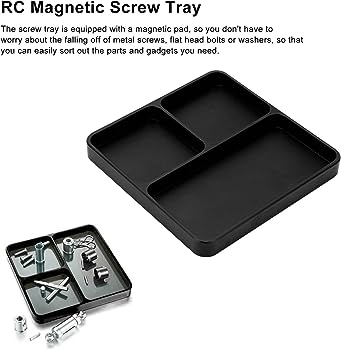 ProtonRC CNC Aluminium Magnetic Screw Tray Nut Gasket Storage Tool for RC Car Boat Model