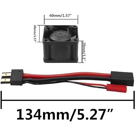 PROTONRC Motor Heatsink with High Speed Cooling Fan Compatible with Traxxas 1/8 4WD Sledge 95076-4 (Black)