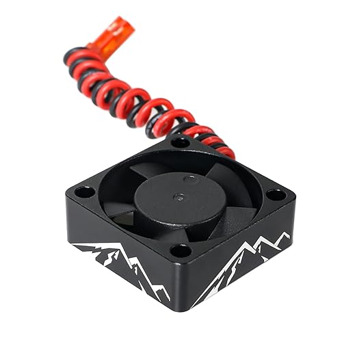 ProtonRC Aluminum Cooling Fan 30x30mm Heatsink 28000RPM for 1/8 1/10 1/12 RC Car 540 550 Motor (Black)