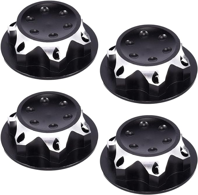 ProtonRC 4Pcs RC Car 1/8 Scale 17mm Hex Wheel Nut Anti-Skid Dust Lock Nuts Adapter Wheel (Black)