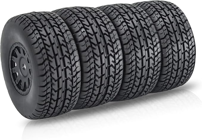 ProtonRC Plastic Wheels Rubber Tires Rim 12mm Hex Pre Glued for Arrma 1/16 Mojave Grom