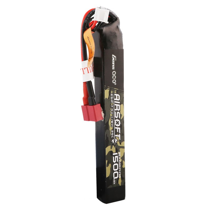 Gens ace LiPo 1500mAh 7.4V 2S 25C Airsoft Battery (T-Plug) | Racerc