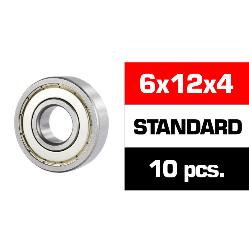 Ultimate 6x12x4mm HS Metal Shielded Bearing Set 10pcs – Ρουλεμάν ABEC-5 MR126ZZ