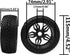 ProtonRC 1/8 RC Buggy Rubber Tires Tyre w/ 5 Spoke Plastic Rim 17mm Hex