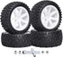 ProtonRC Pre-Glued 12mm Hex Wheel Rims Rubber Tires with Foam Inserts, Height 88mm, for 1/10 Buggy, Set of 4