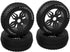 ProtonRC 1/8 RC Buggy Rubber Tires Tyre w/ 5 Spoke Plastic Rim 17mm Hex