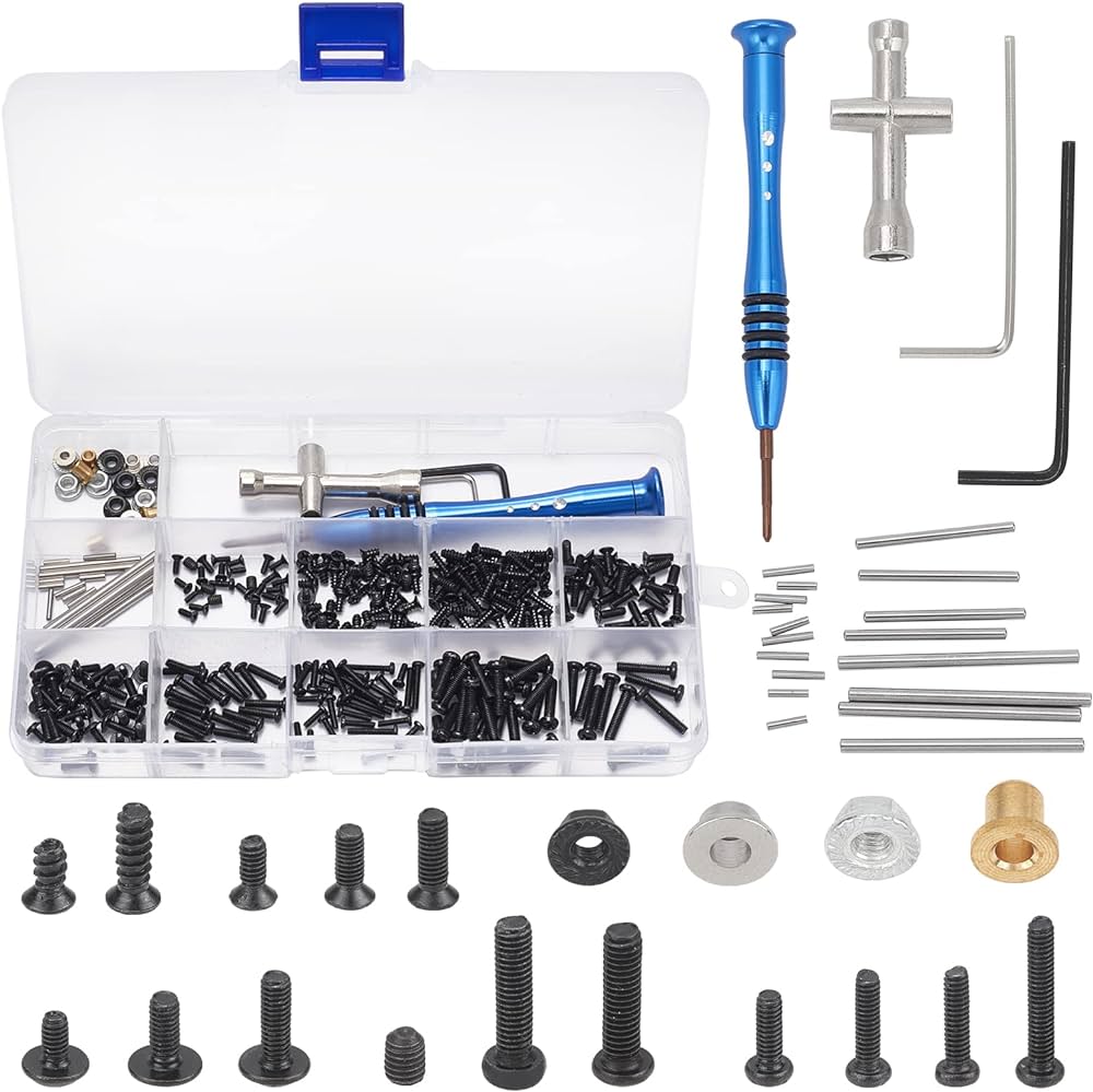 ProtonRC 316pcs RC Car Tools & Screws Box Kit Set M2 M2.5 M3 Screws Repair Supplies for Wltoys and similar
