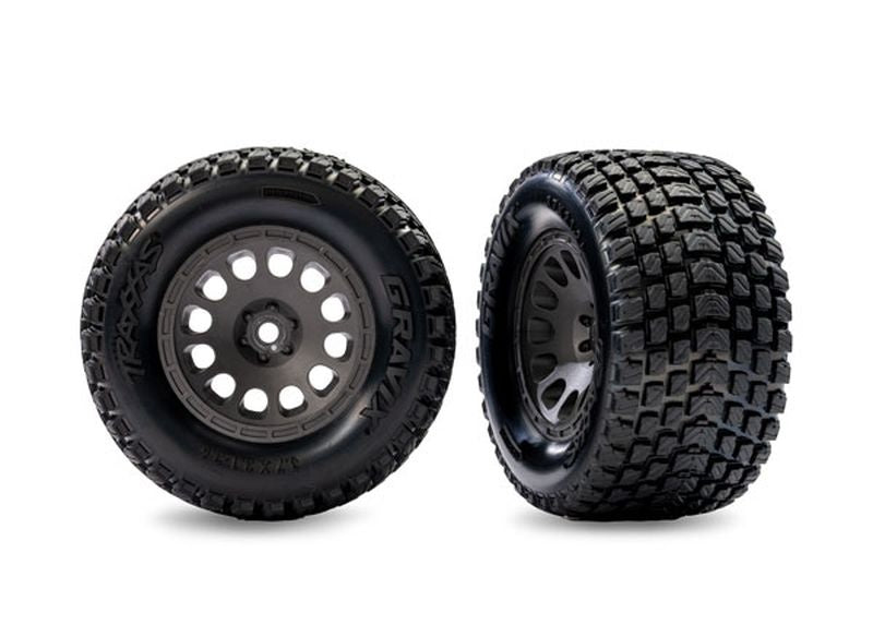 Traxxas Gravix Tires & Wheels Mini XRT Gray Front (2)