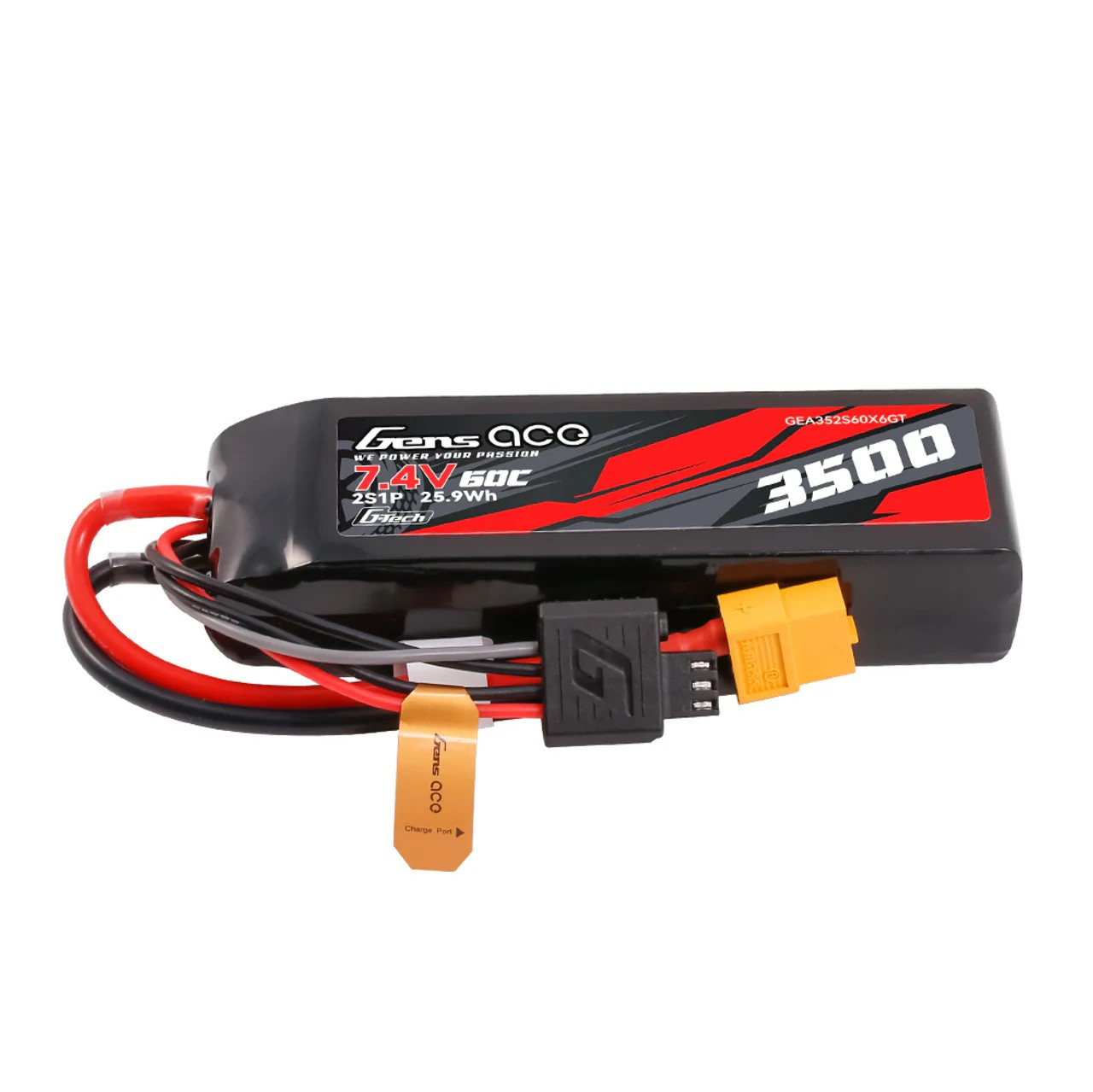 Gens ace G-Tech 3500mAh 7.4V 60C 2S LiPo Battery με XT60 Plug