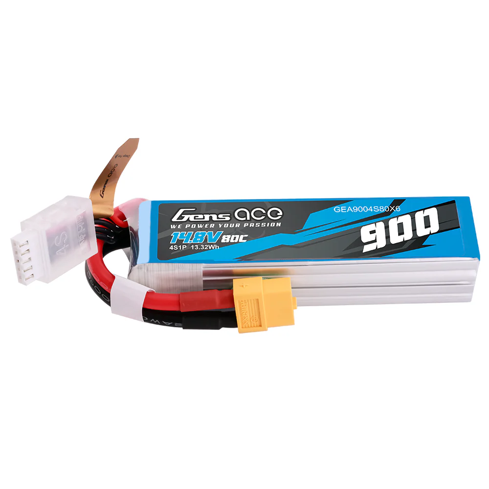 Gens Ace 900mAh 4S 14.8V 80C LiPo XT60 – Μπαταρία για F5J & Performance Motorgliders