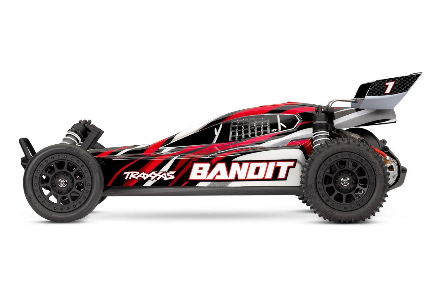Traxxas Bandit XL-5 1/10 RTR 2WD Buggy RED-X με Μπαταρία 3000mAh & USB-C Φορτιστή