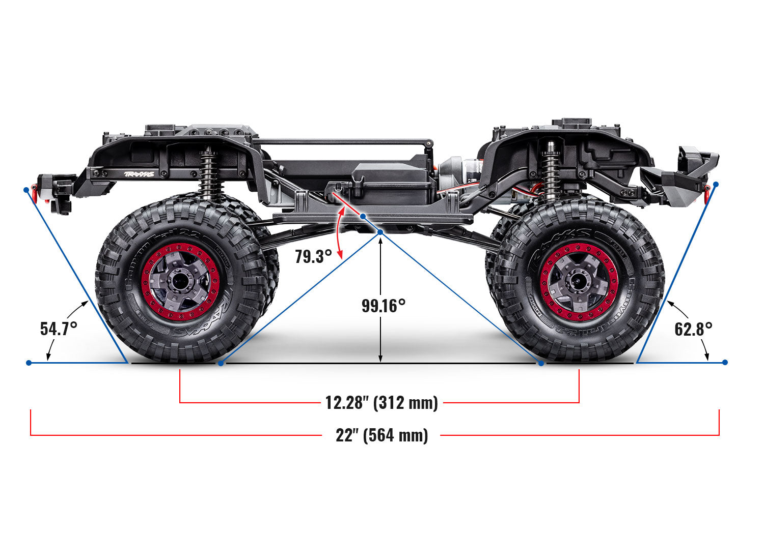 Traxxas TRX-4 Sport High Trail Edition 1/10 Trail Rock Crawler (Blue)