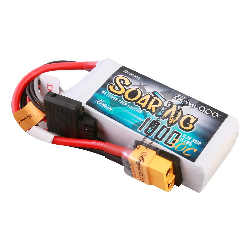 Gens Ace G-Tech Soaring 1000mAh 11.1V 30C 3S LiPo Battery XT60