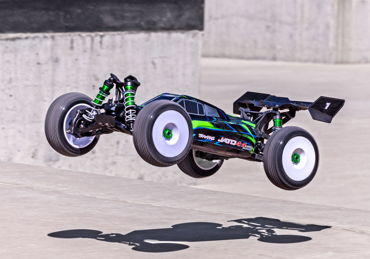 Traxxas Jato® 4x4 VXL-4S 1/8 Brushless Electric Racing Buggy (Green) EHD RTR