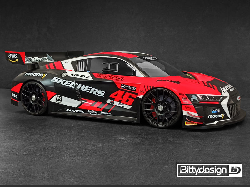 Bittydesign AR8-GT3 1/8 GT clear body 360mm, long wheelbase (LWB), ( LW | 1mm)