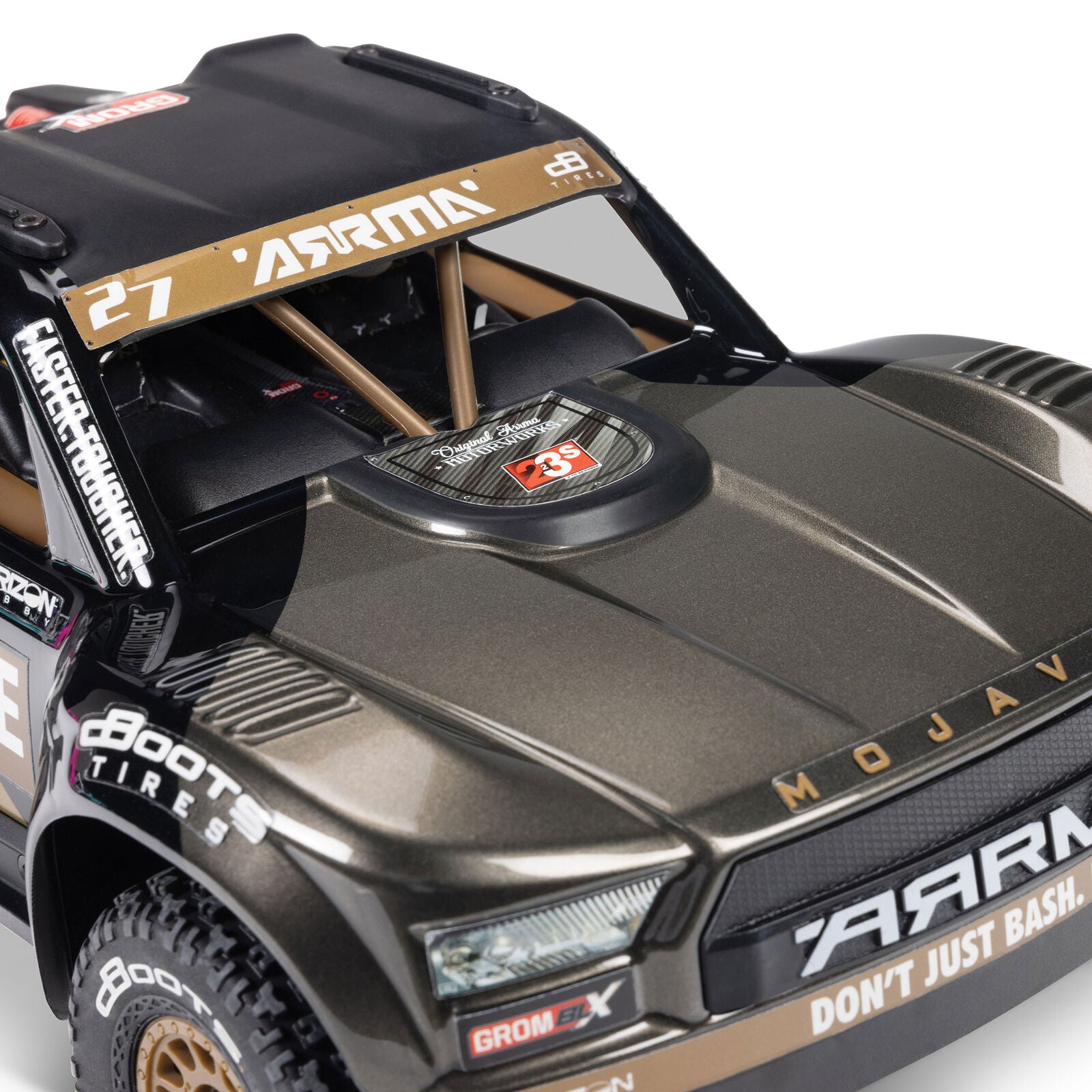 ARRMA Mojave Grom 223S BLX 1/18 Brushless 4WD Desert Truck RTR (Black) με SLT2 2.4GHz & DSC
