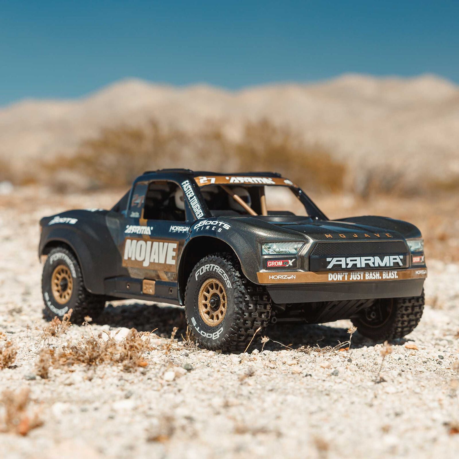 ARRMA Mojave Grom 223S BLX 1/18 Brushless 4WD Desert Truck RTR (Black) με SLT2 2.4GHz & DSC