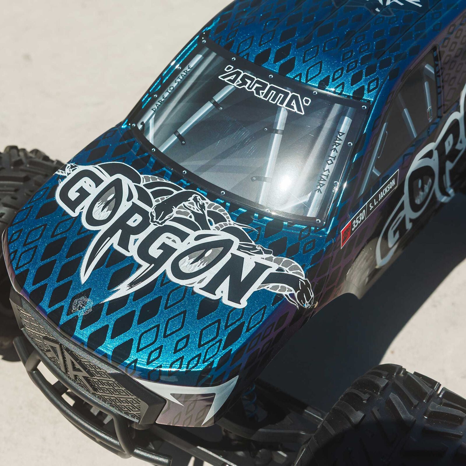 Arrma Gorgon 223S 1/10 RTR Brushless 2WD Monster Truck  – Με SLT2, DSC & 2S/3S Brushless Σύστημα