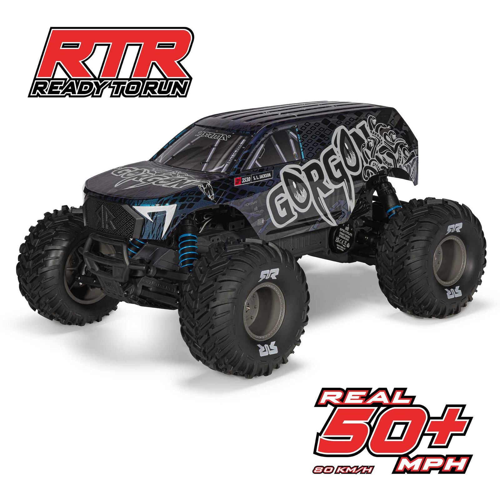 Arrma Gorgon 223S 1/10 RTR Brushless 2WD Monster Truck  – Με SLT2, DSC & 2S/3S Brushless Σύστημα