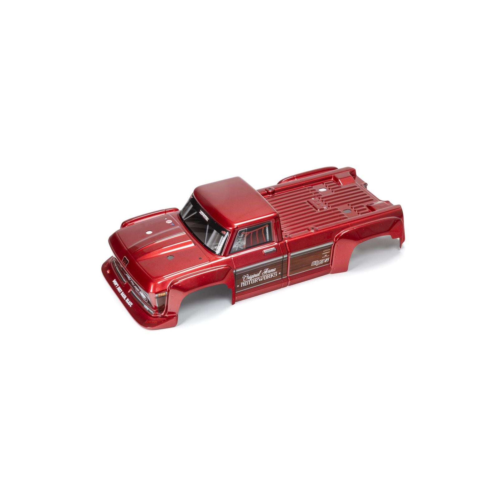 ARRMA Outcast 4x4 4S BLX Body Red Painted, Decaled & Trimmed