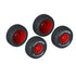 Arrma dBoots Fortress 1/18 Pre-Mounted Off-Road Tire Set Red (4)