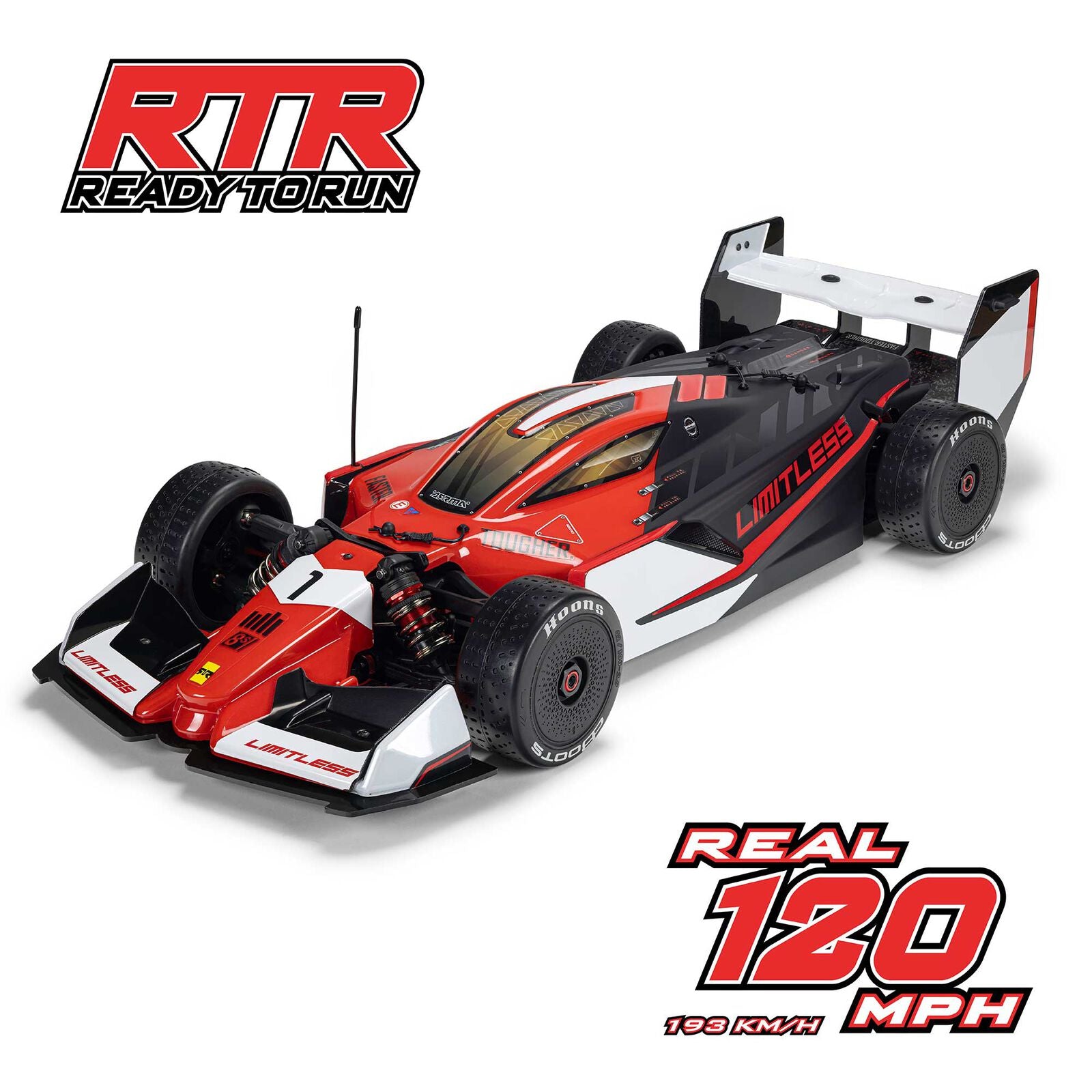 ARRMA Limitless 120 8S BLX RTR Red/Black 1/8 4WD Brushless Street Speed με DX3, Smart ESC & AVC