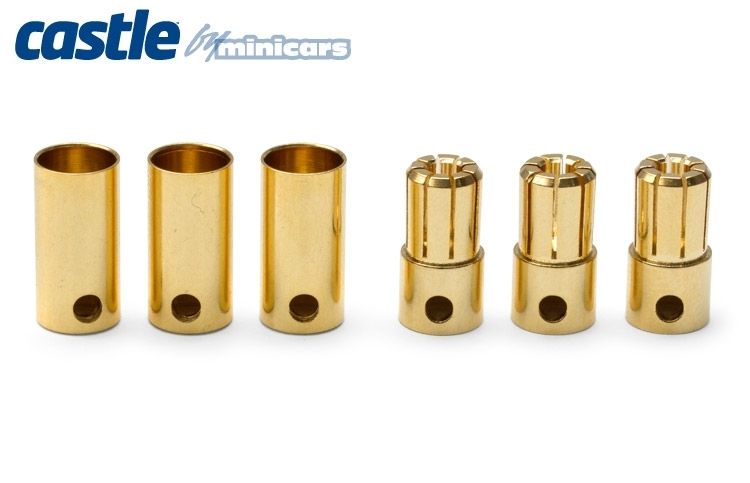 Castle 6.5mm Bullet Connectors 3pair 200A
