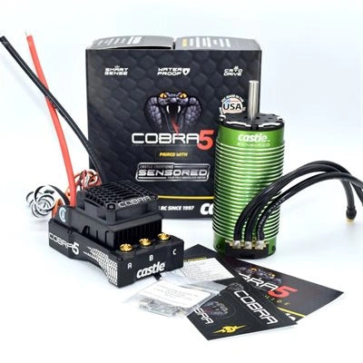 Castle Creations Cobra 5 8S ESC & 2028-1100KV Motor Combo for 1/5 RC