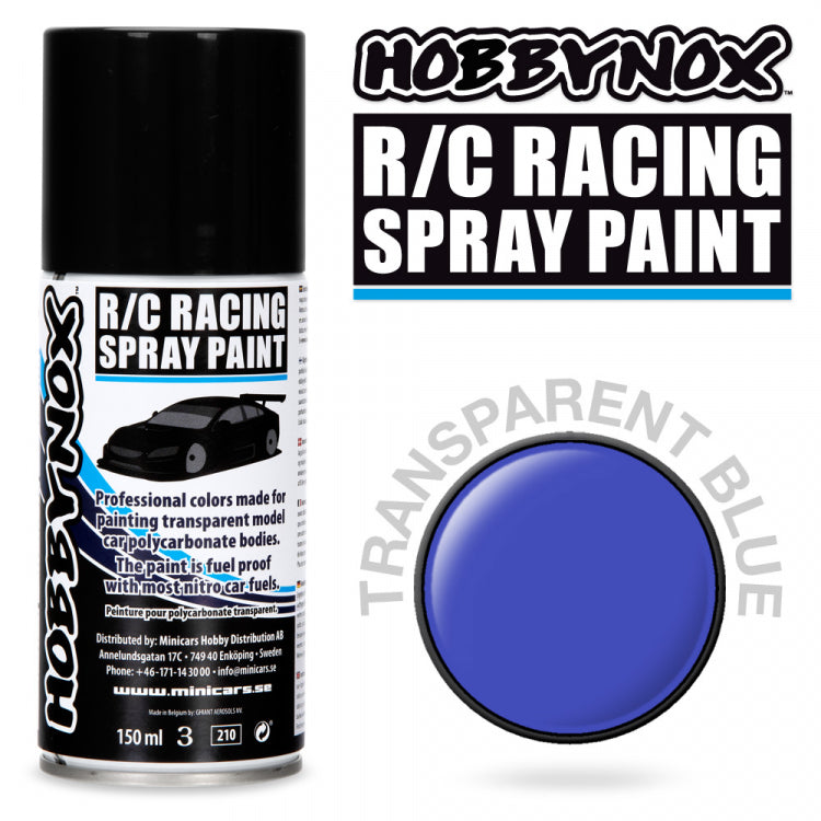 Hobbynox Transparent Dark Blue R/C Racing Spray Paint 150ml για Lexan & Polycarbonate Bodies