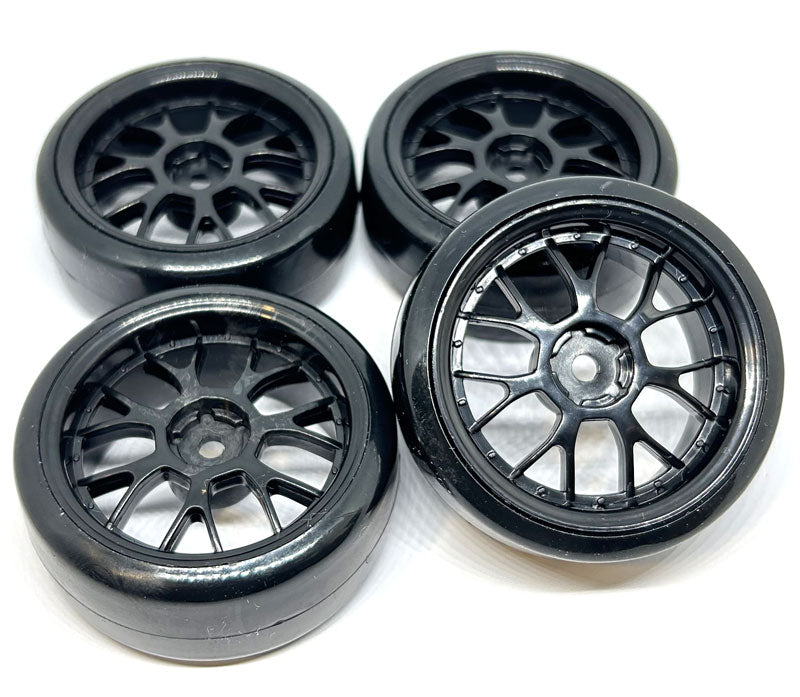 ProtonRC 1: 10 Drift Car Smooth Tires Y Type Wheel Rim 12mm Hub Pack of 4