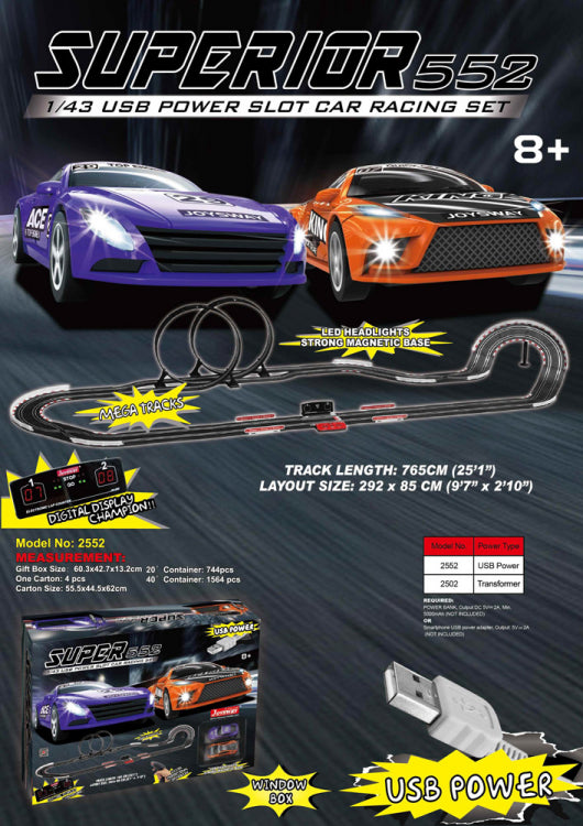 Joysway Slotracing Track Superior 552 1/43 USB 765cm