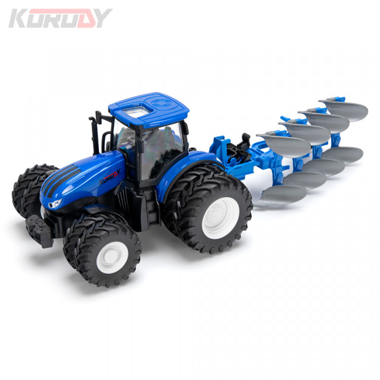 Korody Tractor with double wheels and flip plow RC RTR 1:24