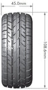 Louise RC SC-Rocket 1/10 Short Course Tires Soft 12/14/17mm Hex LT3154SB (2pcs)