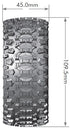 Louise RC New Sc-Uphill 1/10 Short Course Tires, Soft, 12, 14 & 17mm Removable - LT3223SB ( Pack of 2 )