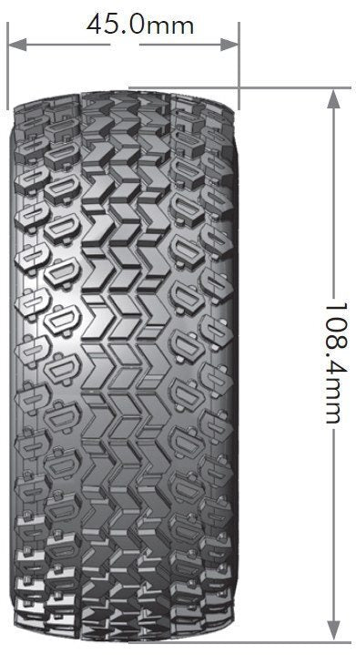 Louise RC SC-Hummer 1/10 Short Course Tires Soft 12/14/17mm (2pcs) – LT3224SB
