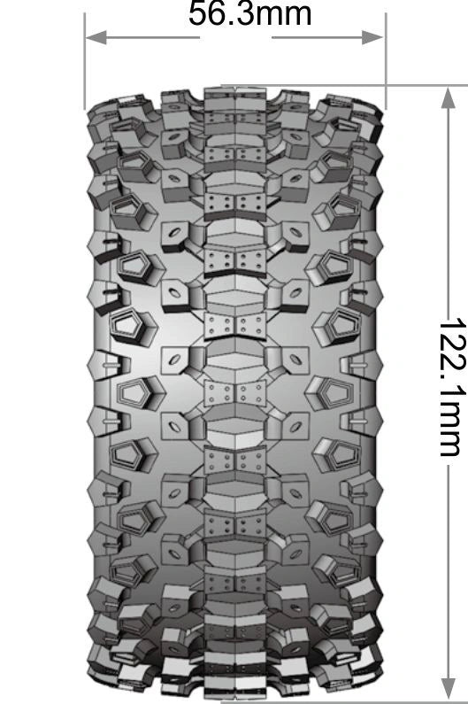 Louise ST-UPHILL 1/10 Soft MFT Tires & Wheels LT3313SX (2 τεμ.) με Removable Hex System