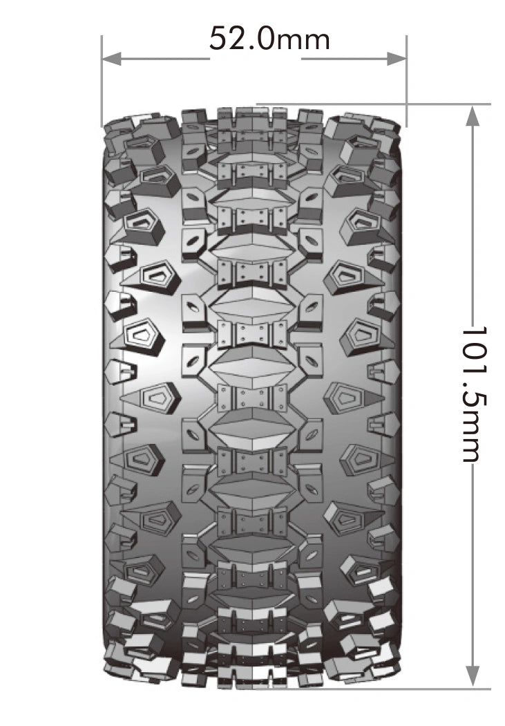 Louise RC ST-UPHILL Soft Tires Mini Maxx / Mini XRT (2pcs) 12mm Hex – LT3388SM