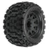 Pro-Line Badlands MX38 3.8" Pre-Mounted MT Tires Raid Black Wheels (2pcs) 17mm