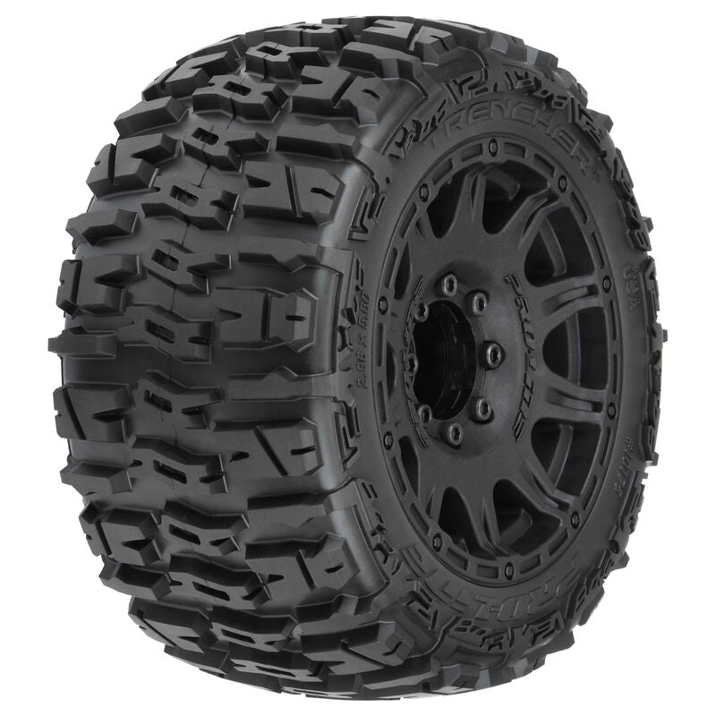 Pro-Line Trencher LP 3.8 Pre-Mounted Monster Truck Tires Raid Wheels (2pcs) M2 17mm