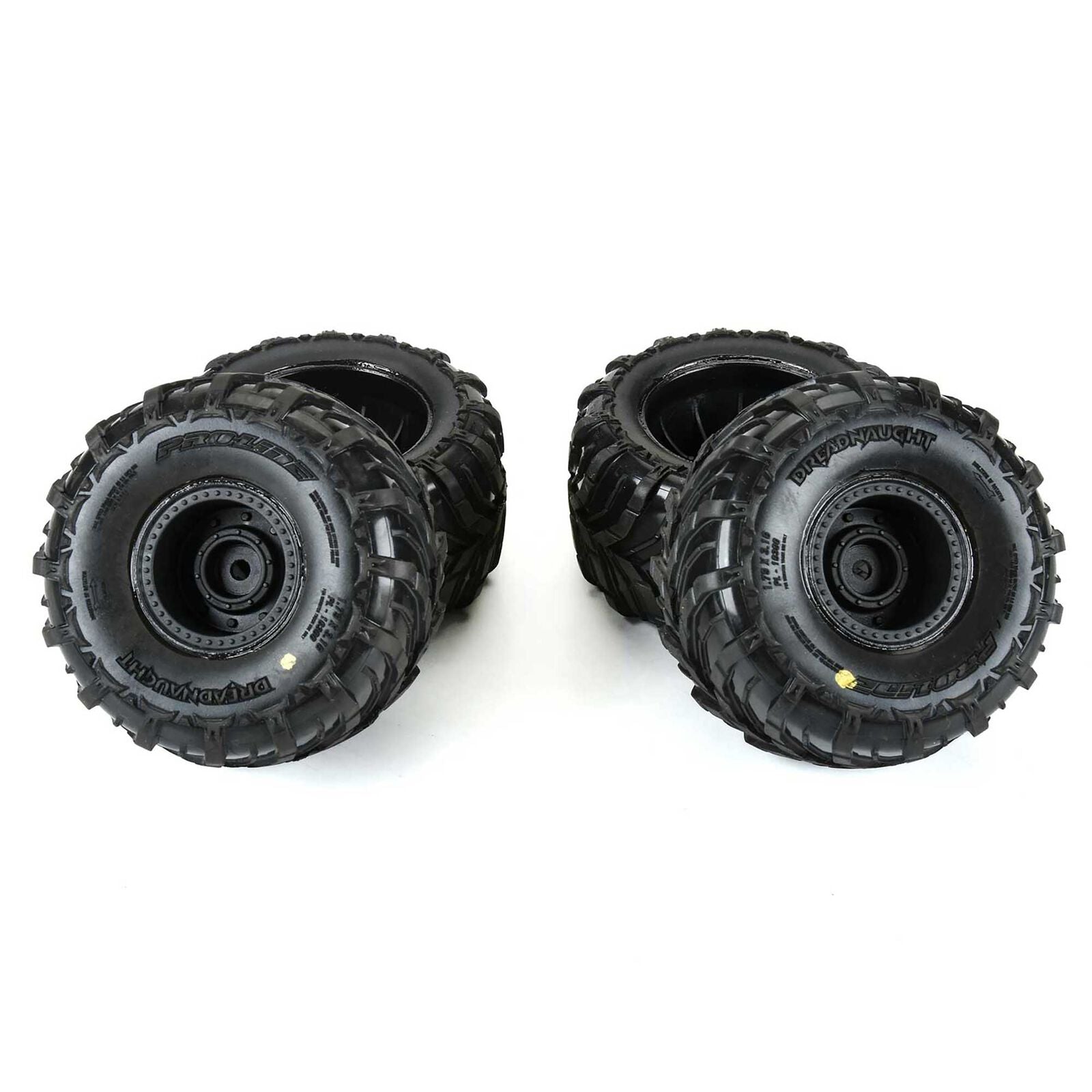 Pro-Line Dreadnaught Tires Mounted on Black Wheels για ARRMA Gorgon & Quake Grom (4τμχ)